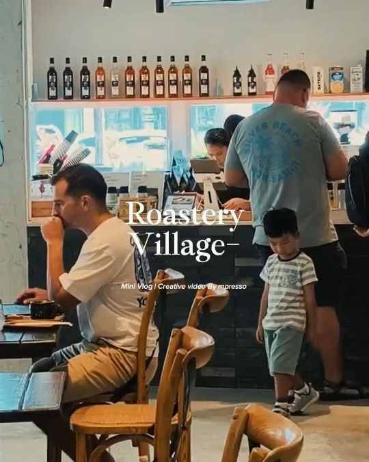 Guests at the counter at Roastery Village, Bophut, on an ordinary afternoon